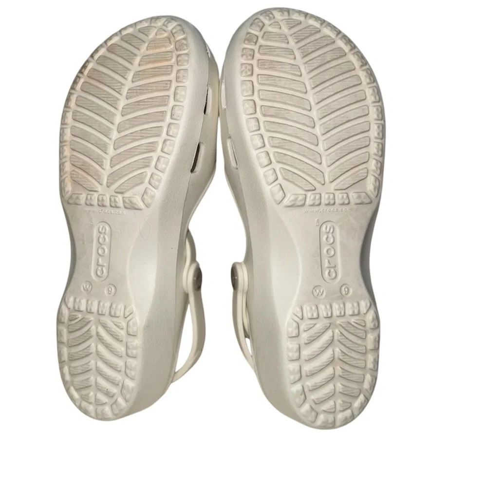 Crocs Karin Mary Jane White Size 9 - Picture 5 of 6